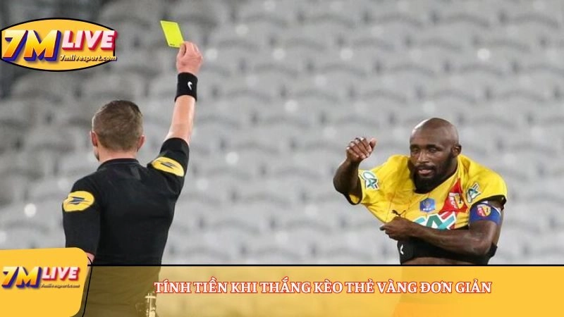 Tính tiền khi thắng kèo thẻ vàng đơn giản